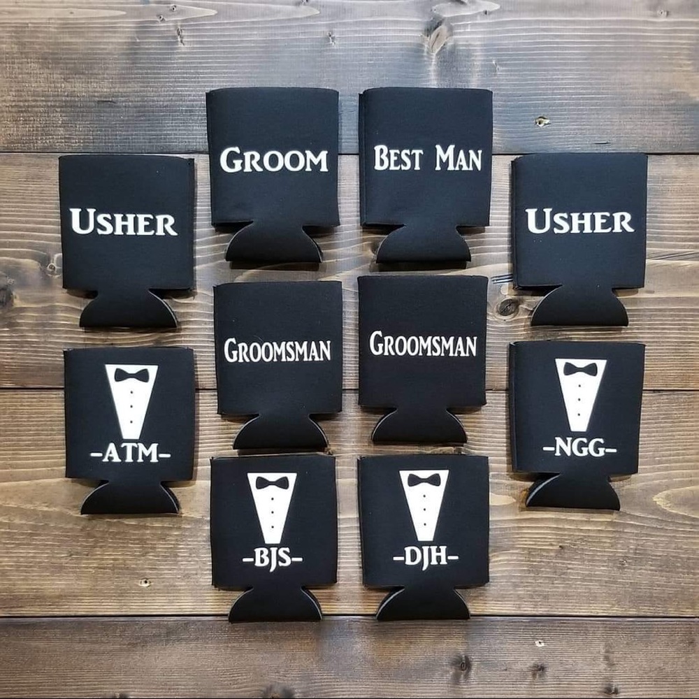 Groomsman Custom Can Holders